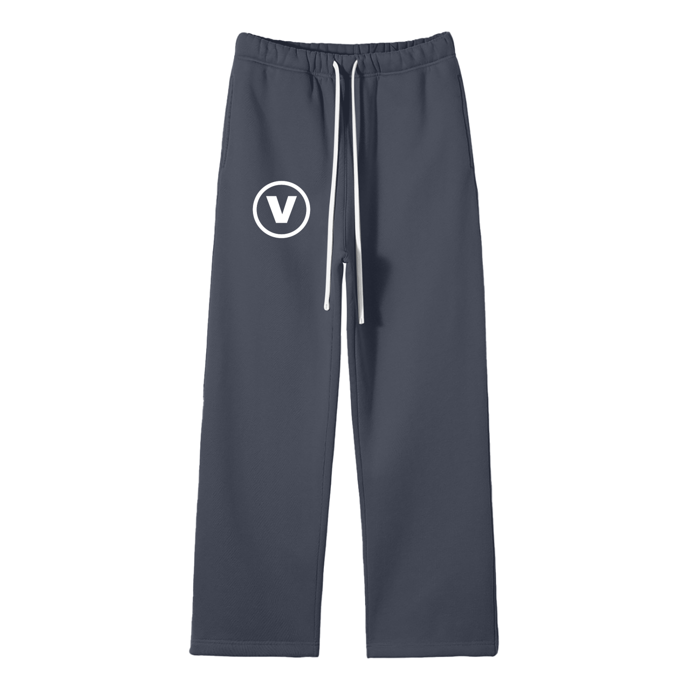 Streetwear Unisex Solid Color Fleece Straight Leg Pants