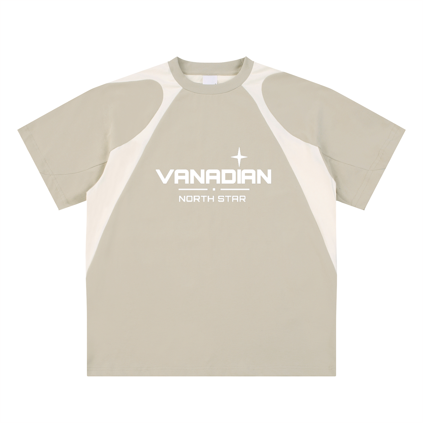 Contrast Panel Cotton T-Shirt