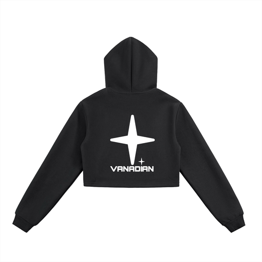 Essential Cropped Zip-Up Hoodie