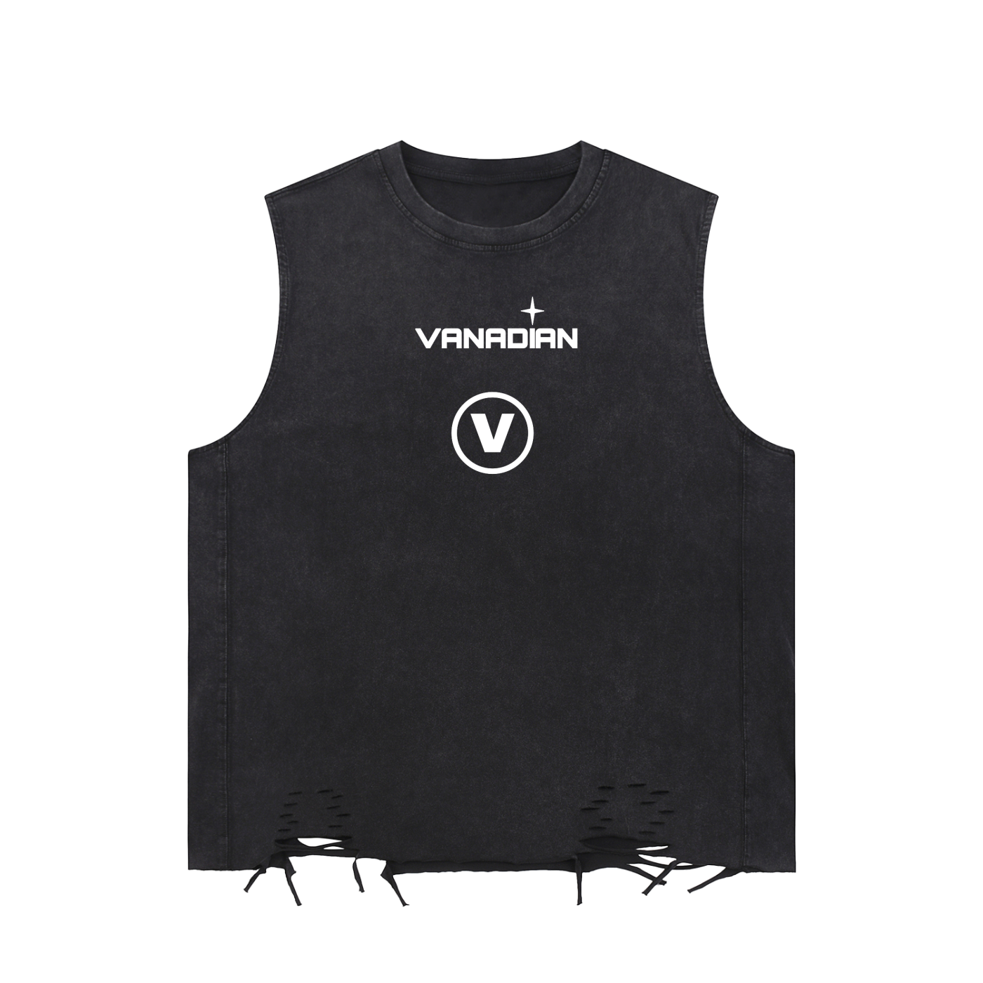 Snow Washed Raw-Hem Tank Top