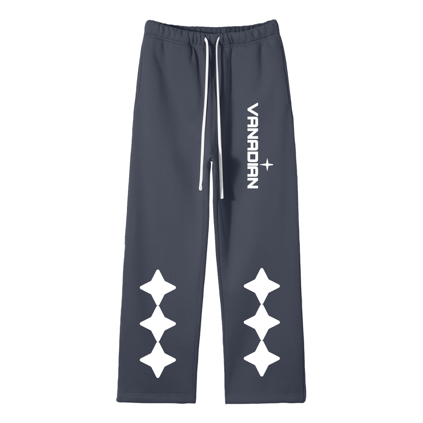 Streetwear Unisex Solid Color Fleece Straight Leg Pants