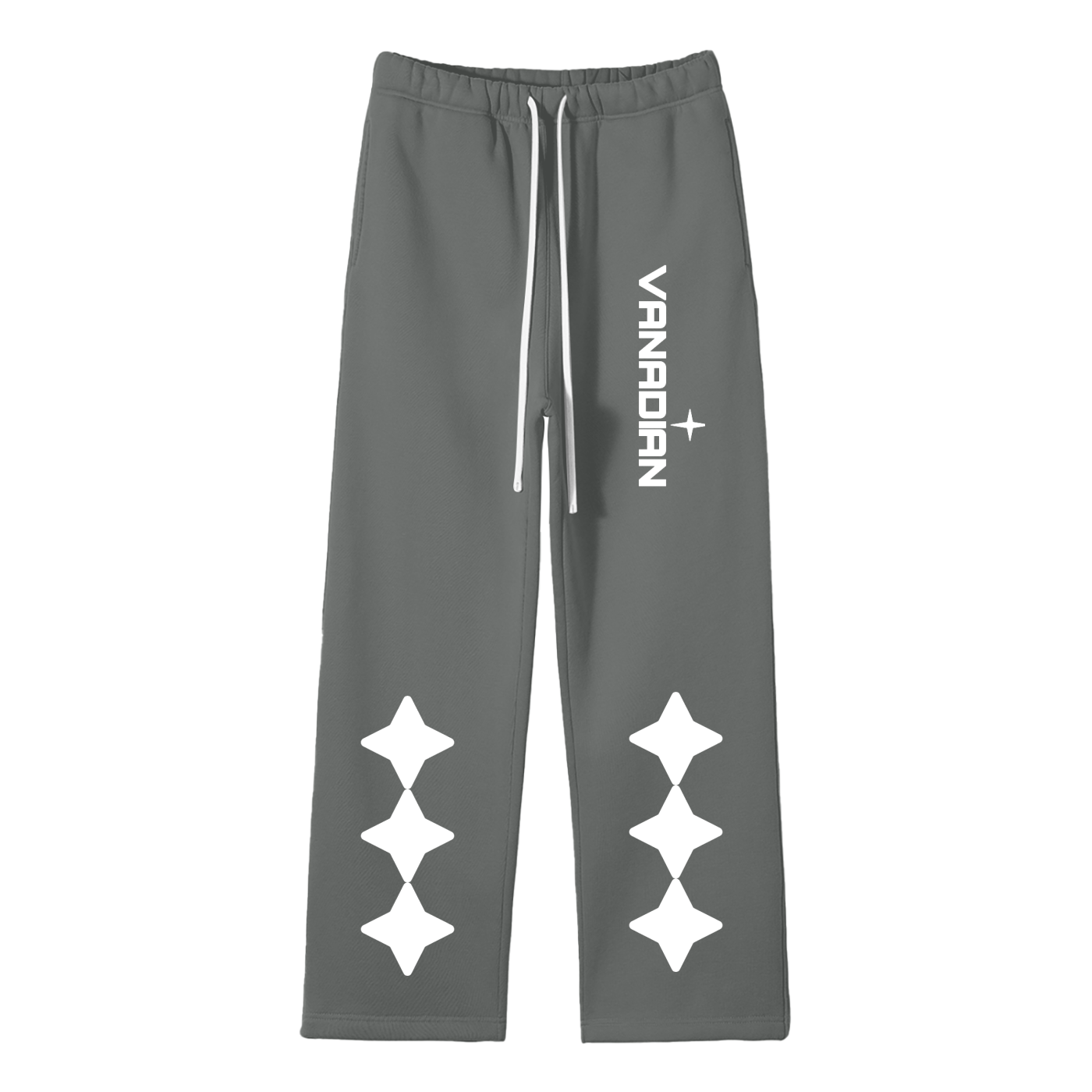 Streetwear Unisex Solid Color Fleece Straight Leg Pants
