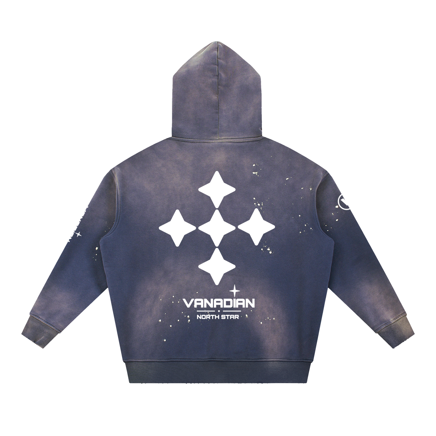 Vintage VNDN Washed Frayed Fleece Hoodie