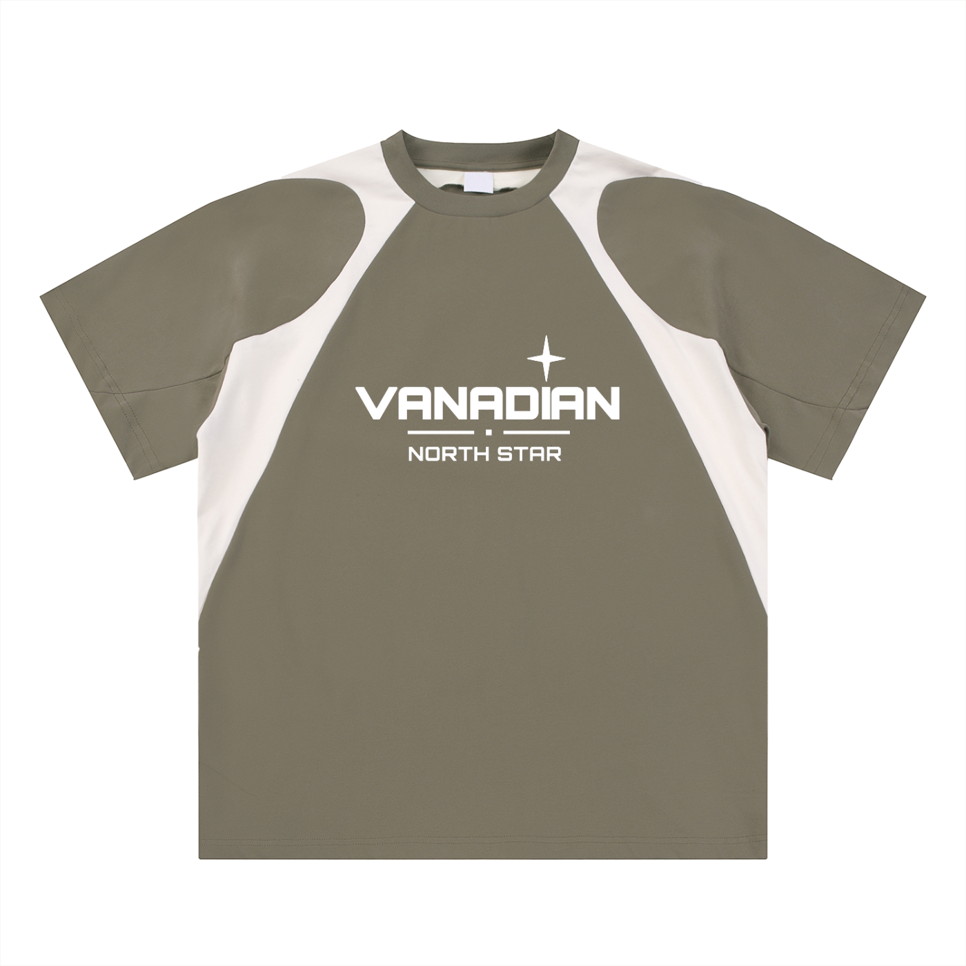 Contrast Panel Cotton T-Shirt