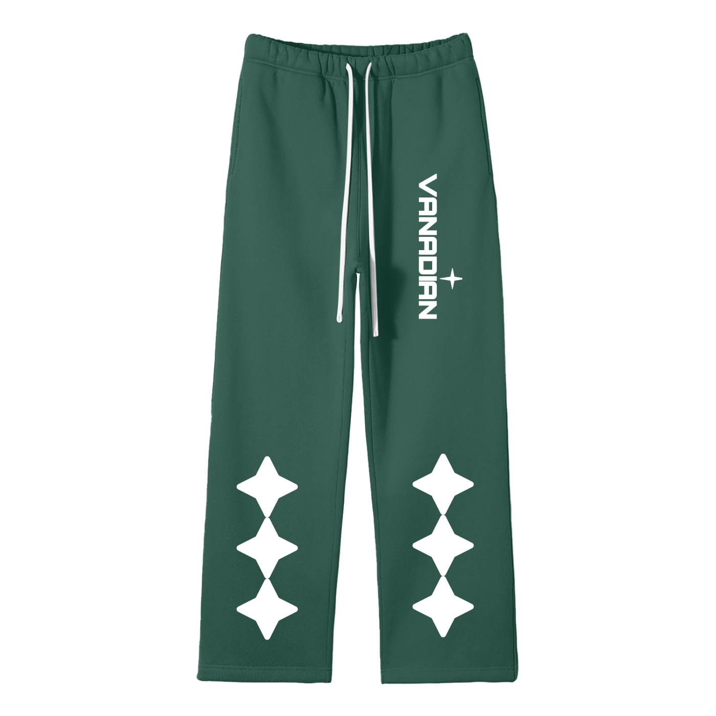Streetwear Unisex Solid Color Fleece Straight Leg Pants