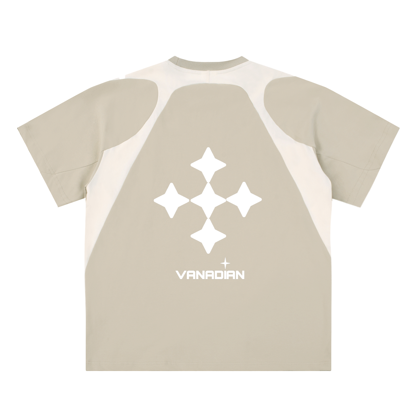 Contrast Panel Cotton T-Shirt