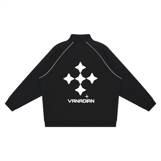 Reflection Striped Raglan Sleeve Jacket