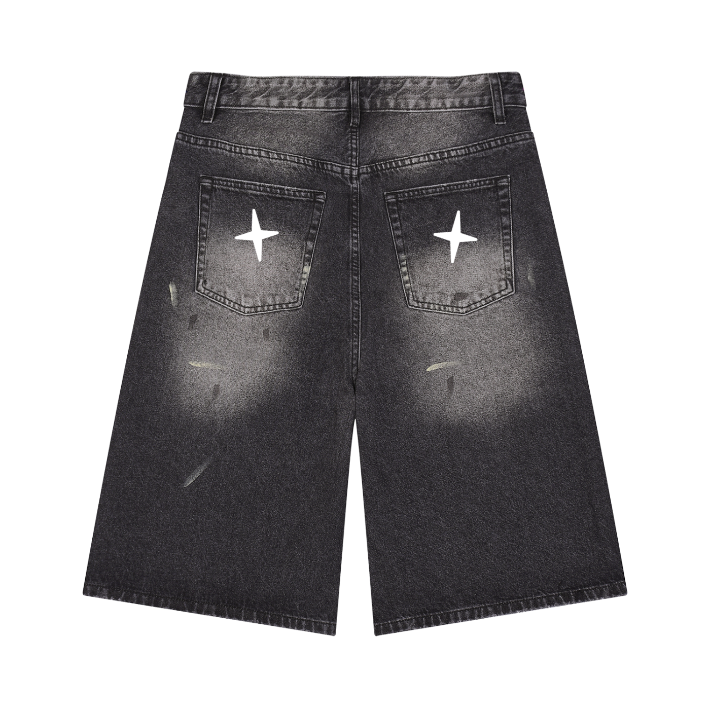 Men’s Vintage Wash Wide Leg Denim Shorts