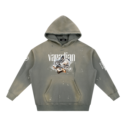 Vintage VNDN Washed Frayed Fleece Hoodie