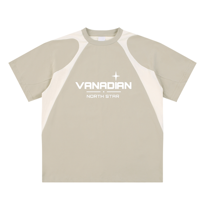 Contrast Panel Cotton T-Shirt