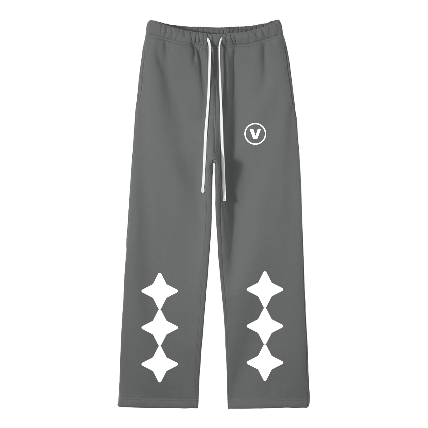 Streetwear Unisex Solid Color Fleece Straight Leg Pants