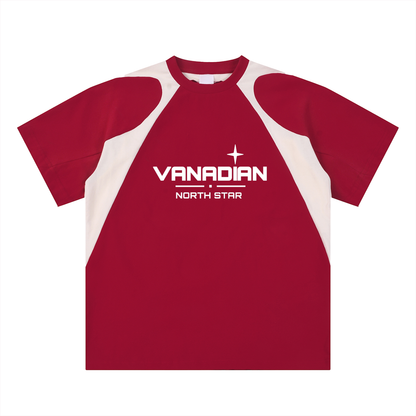 Contrast Panel Cotton T-Shirt