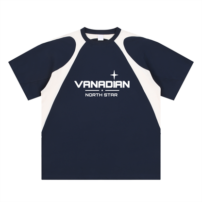 Contrast Panel Cotton T-Shirt