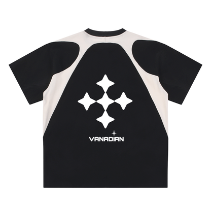 Contrast Panel Cotton T-Shirt