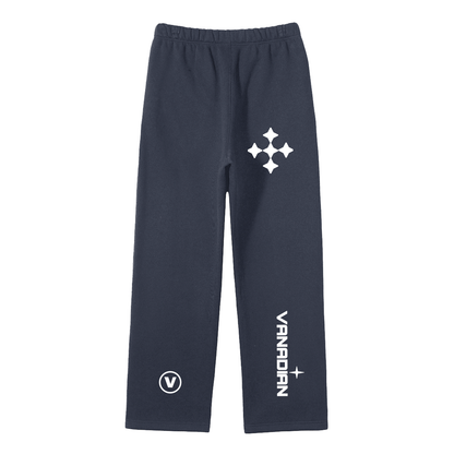 Streetwear Unisex Solid Color Fleece Straight Leg Pants