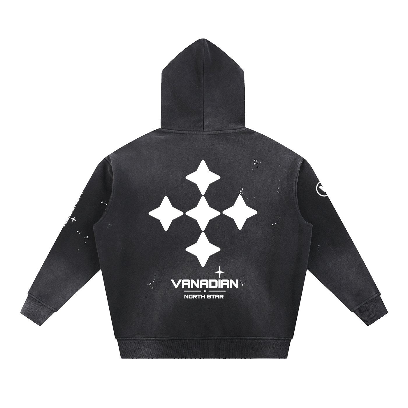 Vintage VNDN Washed Frayed Fleece Hoodie