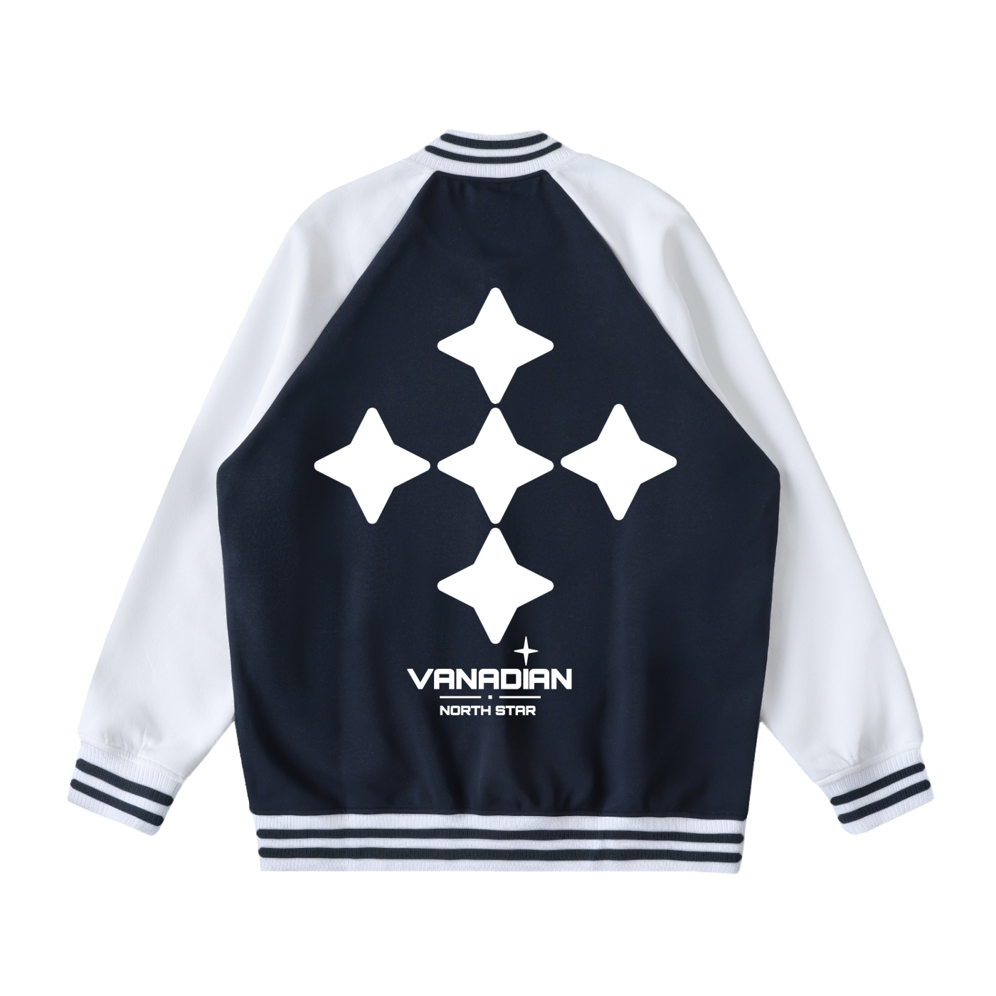 Two Tone Raglan Sleeve Varsity Jacket