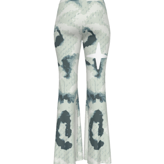 All-Over Print Women's High Elastic Flare Pants