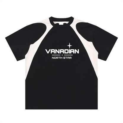 Contrast Panel Cotton T-Shirt