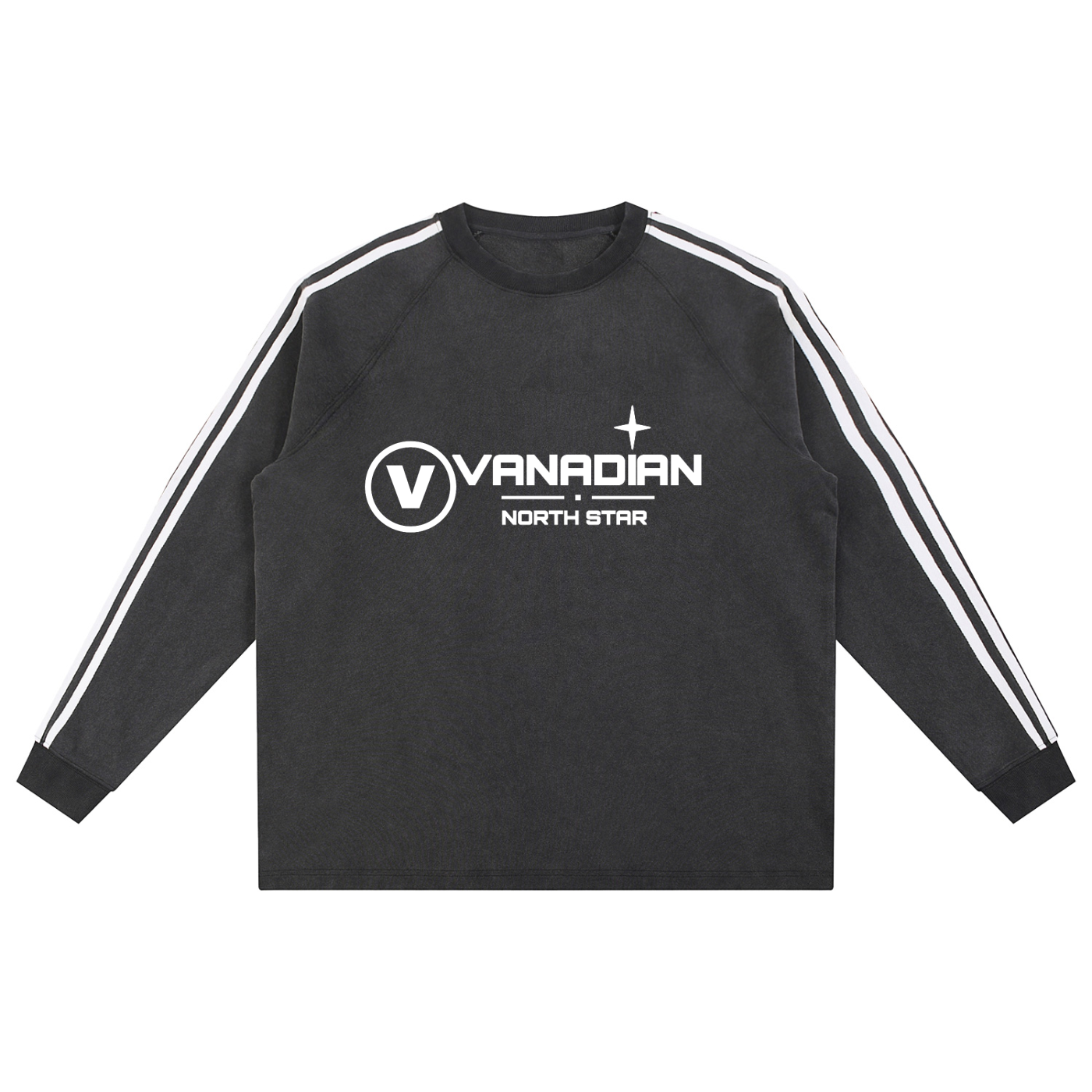 Snow Washed Contrast Tape Sweatshirt