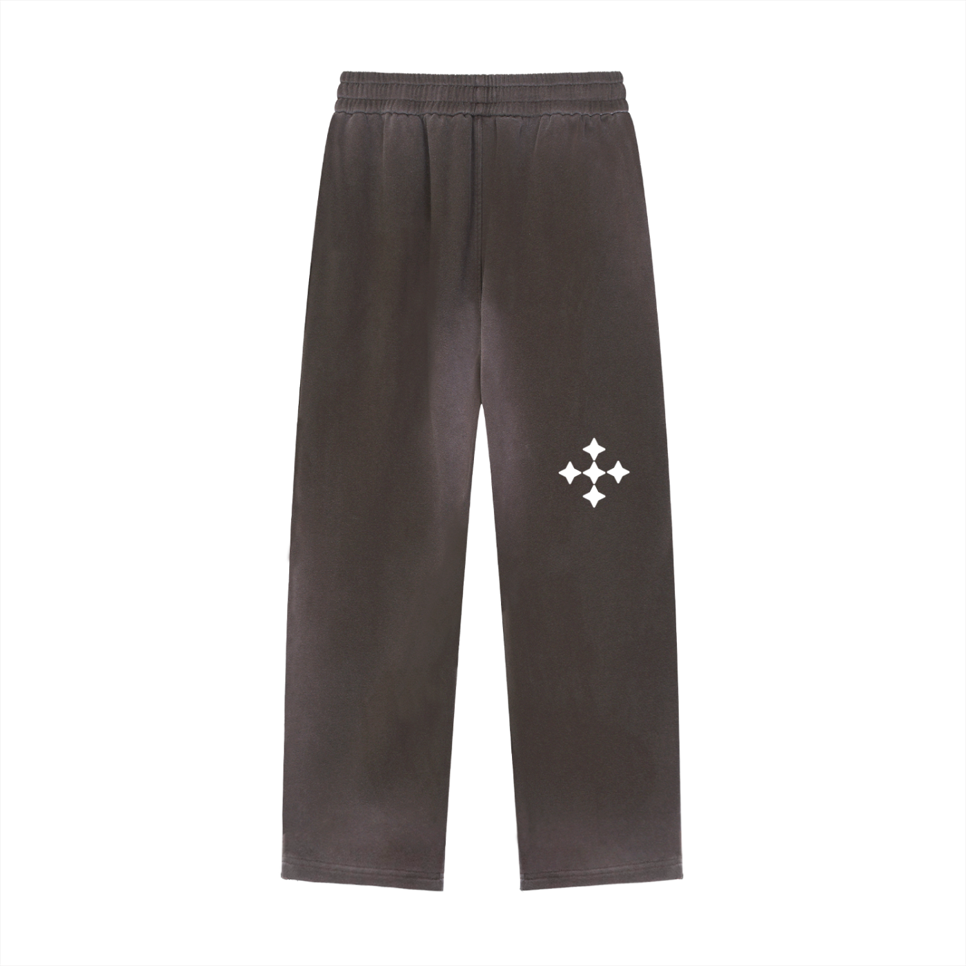 Sun Fade Raw Edge Straight-Leg Sweatpants