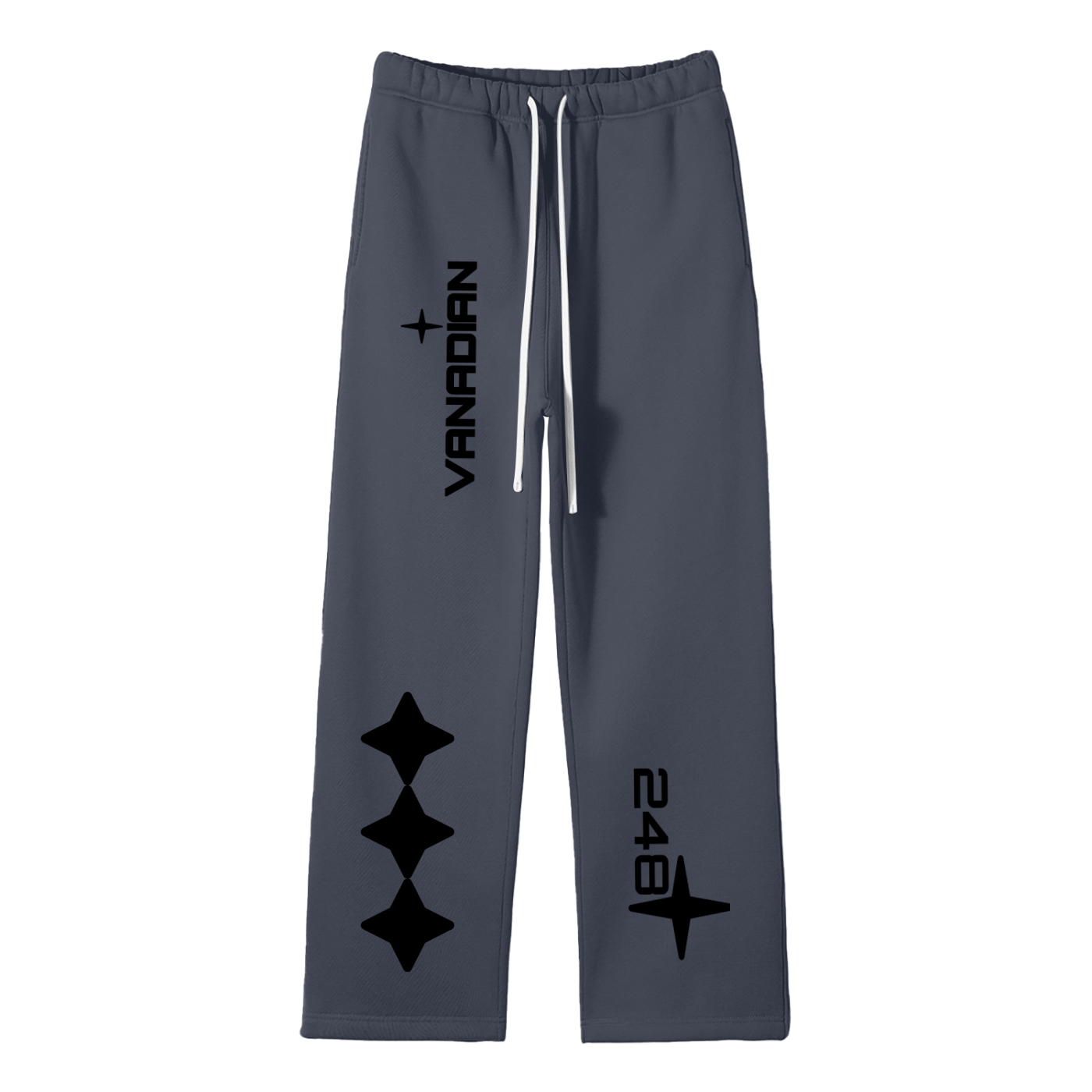 Streetwear Unisex Solid Color Fleece Straight Leg Pants
