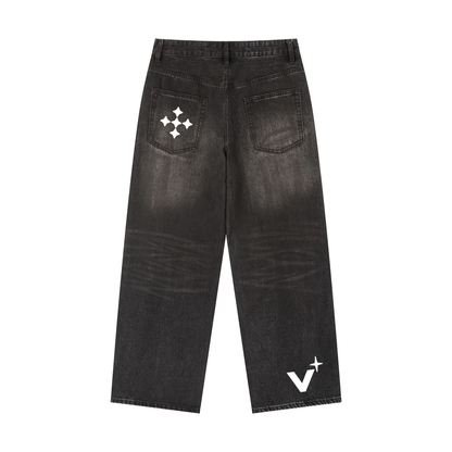 Vintage Wash Heavyweight Denim Jeans