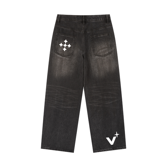 Vintage Wash Heavyweight Denim Jeans