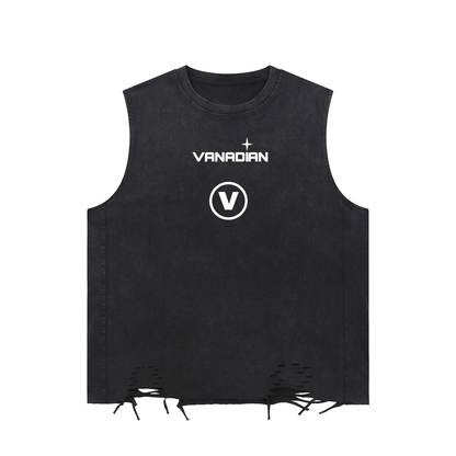 Snow Washed Raw-Hem Tank Top