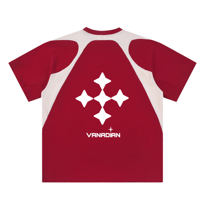 Contrast Panel Cotton T-Shirt