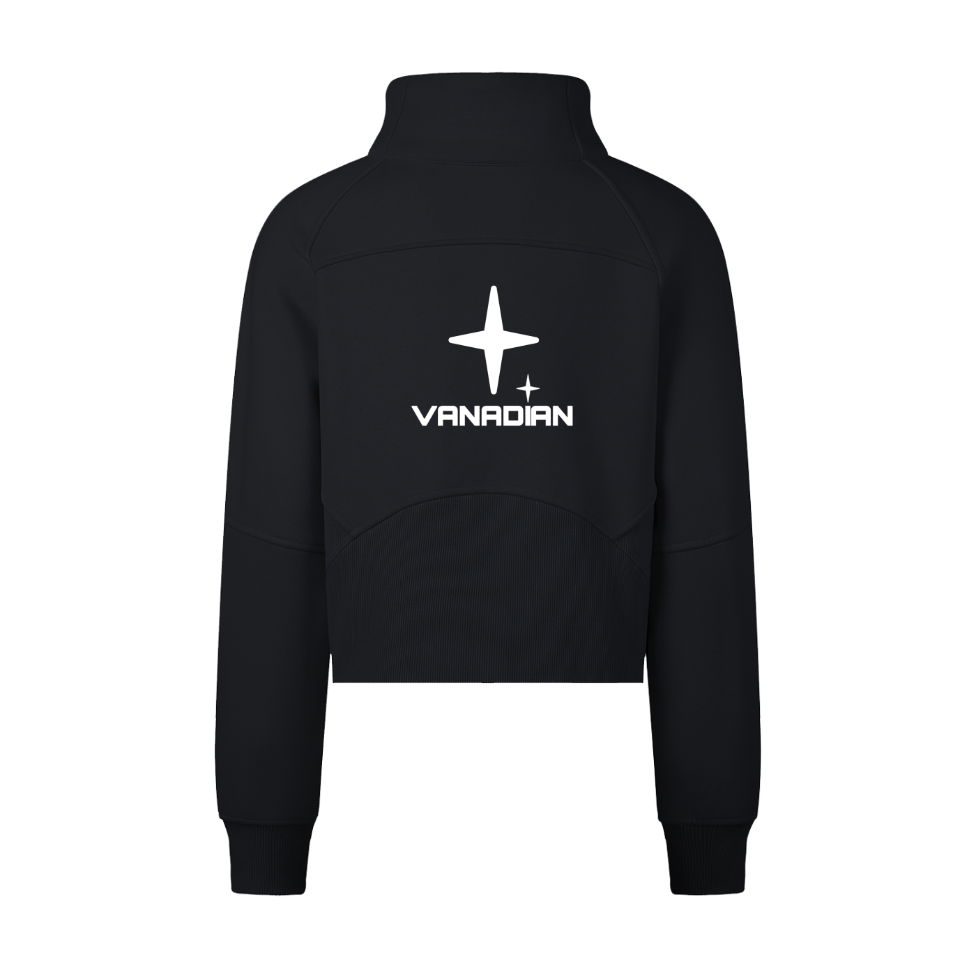 Cropped Half-Zip Sweatshirt