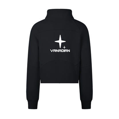 Cropped Half-Zip Sweatshirt