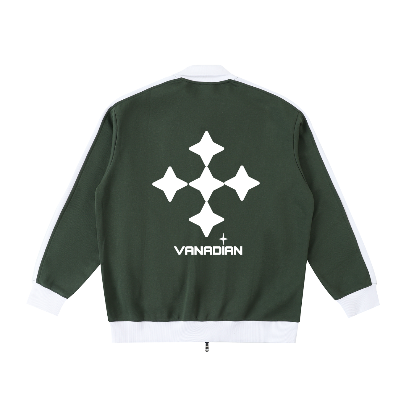 Contrast Trim Stand Collar Jacket