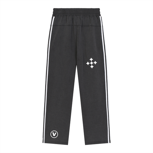 Snow Washed Contrast Tape Sweatpants