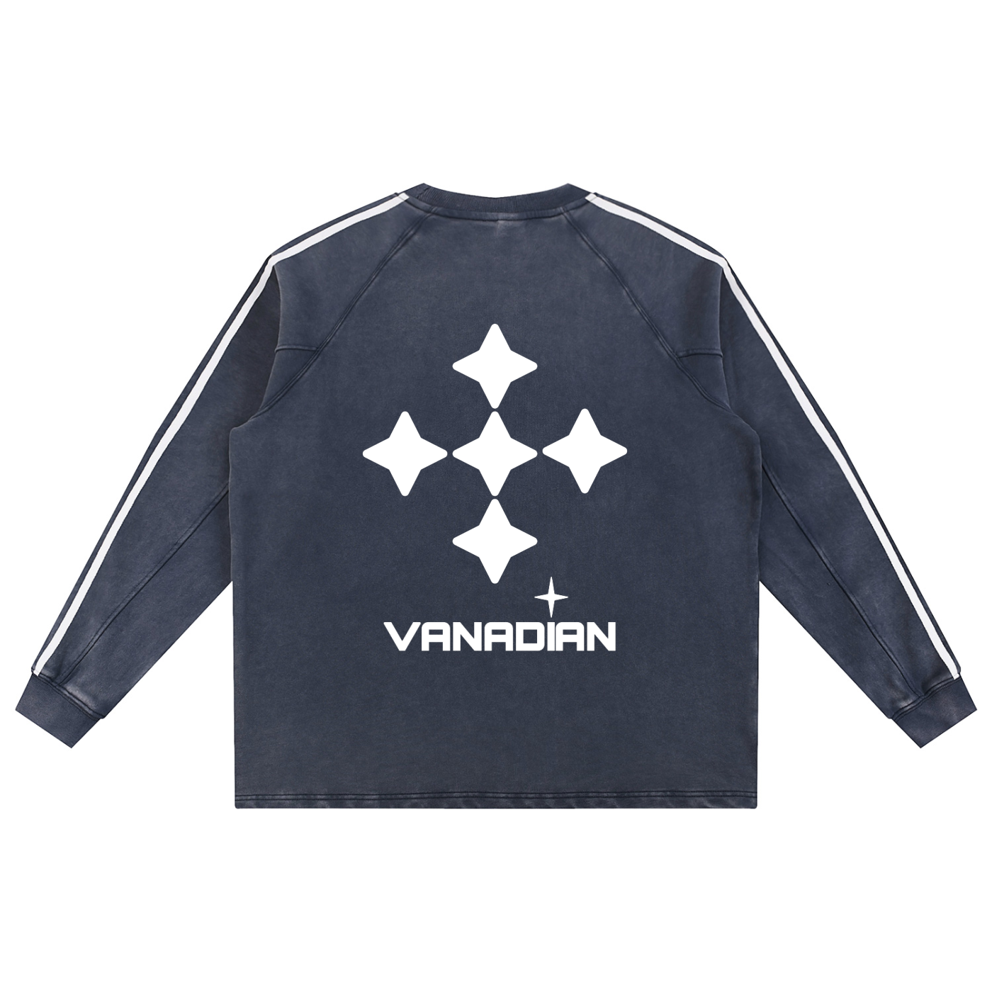 Snow Washed Contrast Tape Sweatshirt