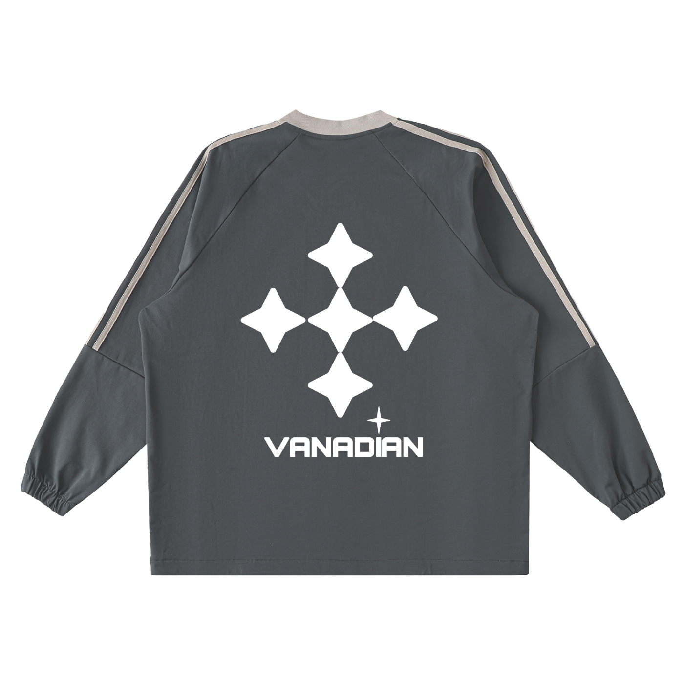 Color-Block V-Neck Long-Sleeve T-Shirt