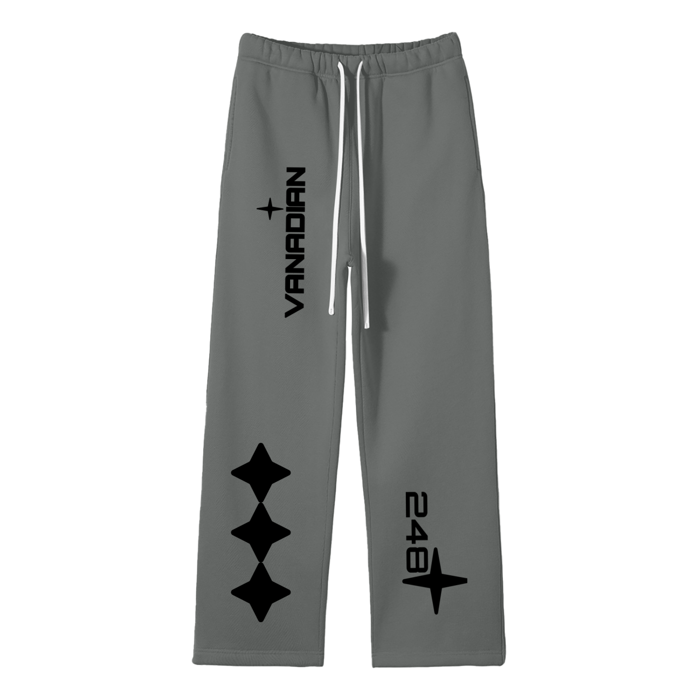 Streetwear Unisex Solid Color Fleece Straight Leg Pants