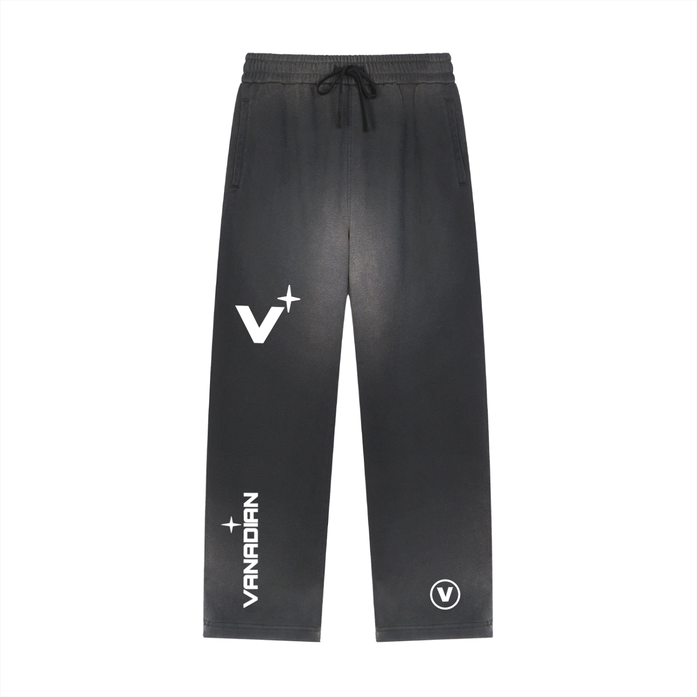 Sun Fade Raw Edge Straight-Leg Sweatpants