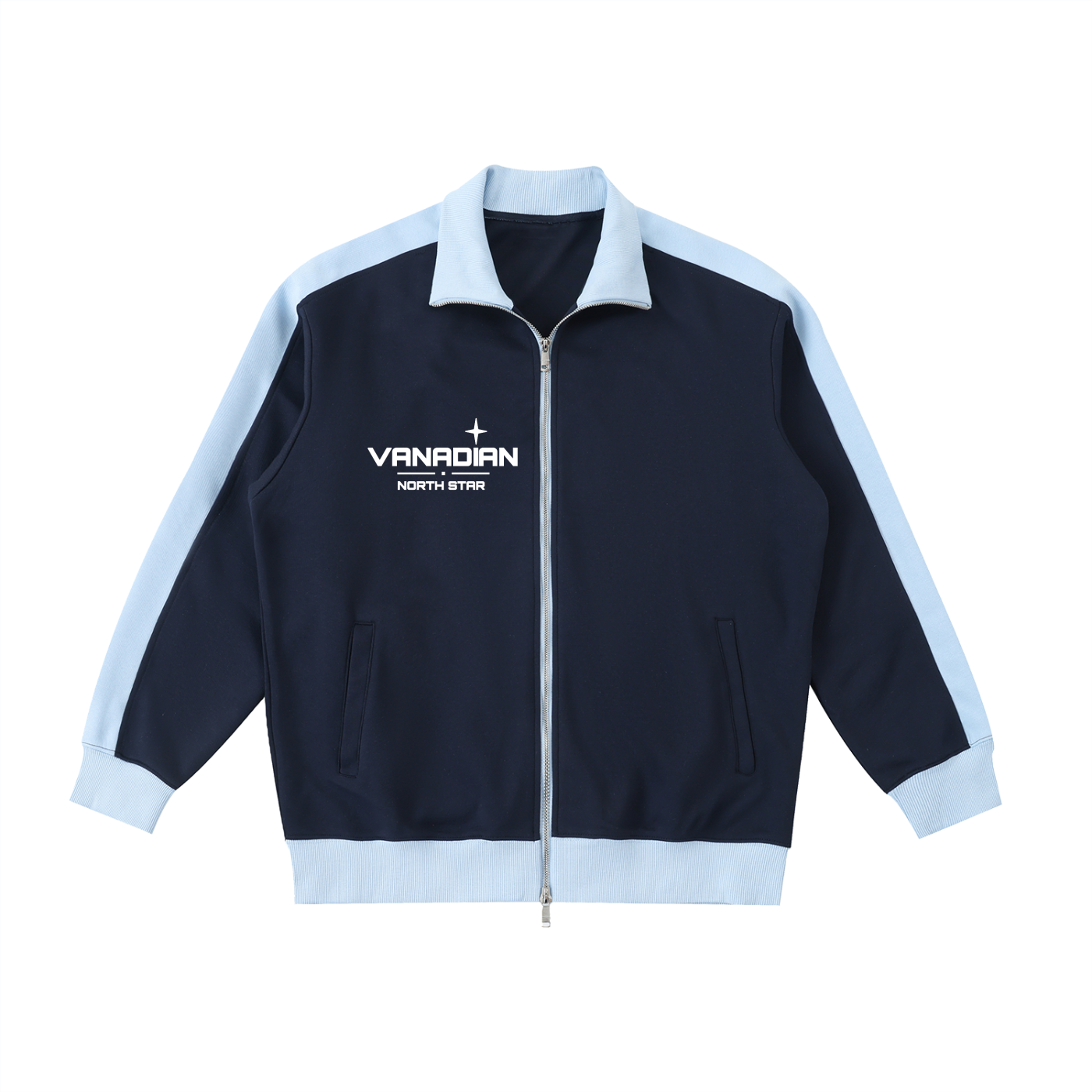 Contrast Trim Stand Collar Jacket