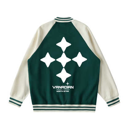 Two Tone Raglan Sleeve Varsity Jacket