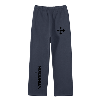 Streetwear Unisex Solid Color Fleece Straight Leg Pants