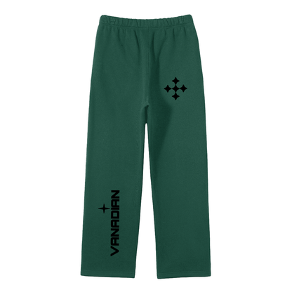 Streetwear Unisex Solid Color Fleece Straight Leg Pants