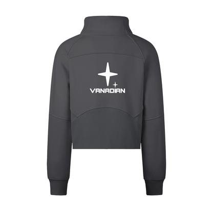 Cropped Half-Zip Sweatshirt