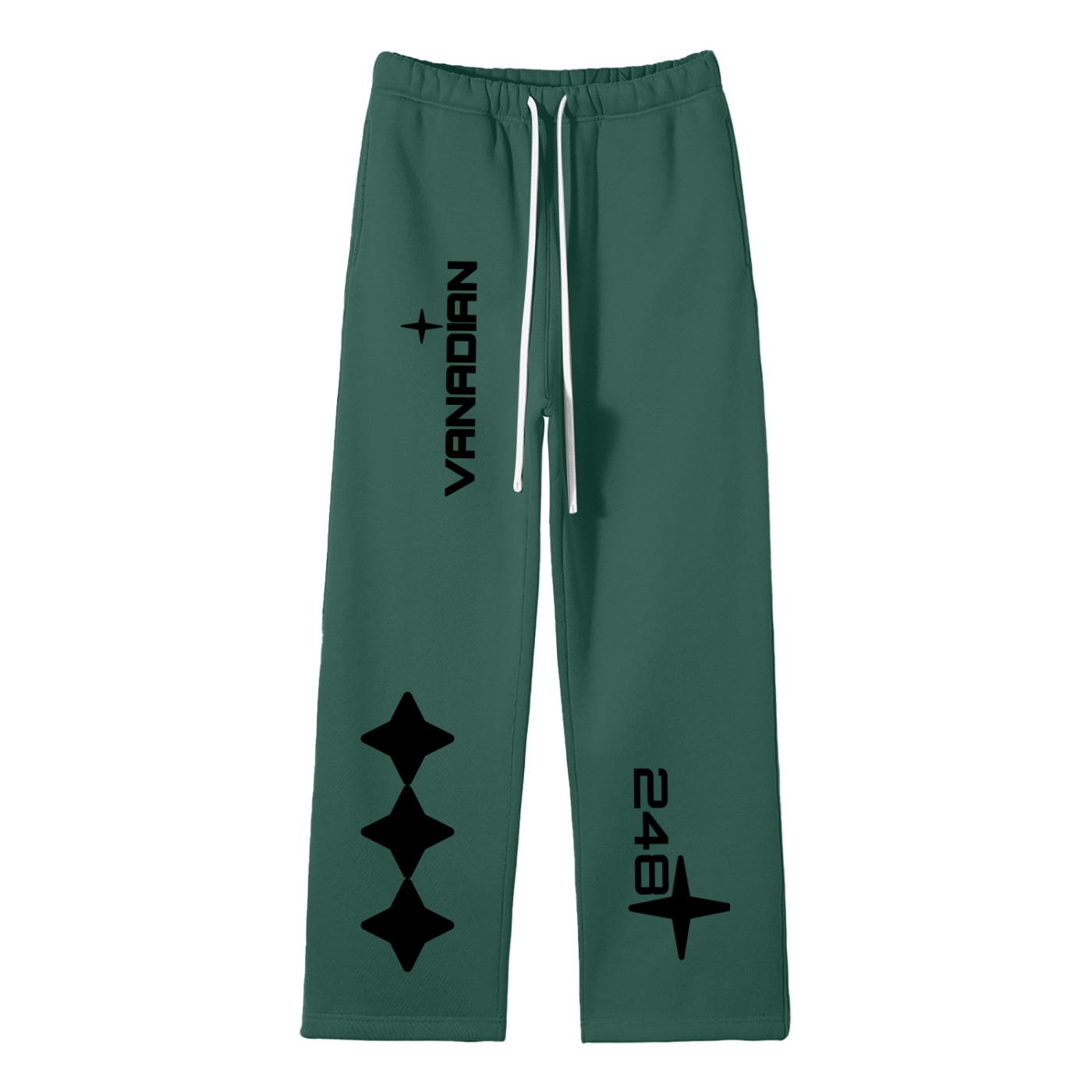 Streetwear Unisex Solid Color Fleece Straight Leg Pants