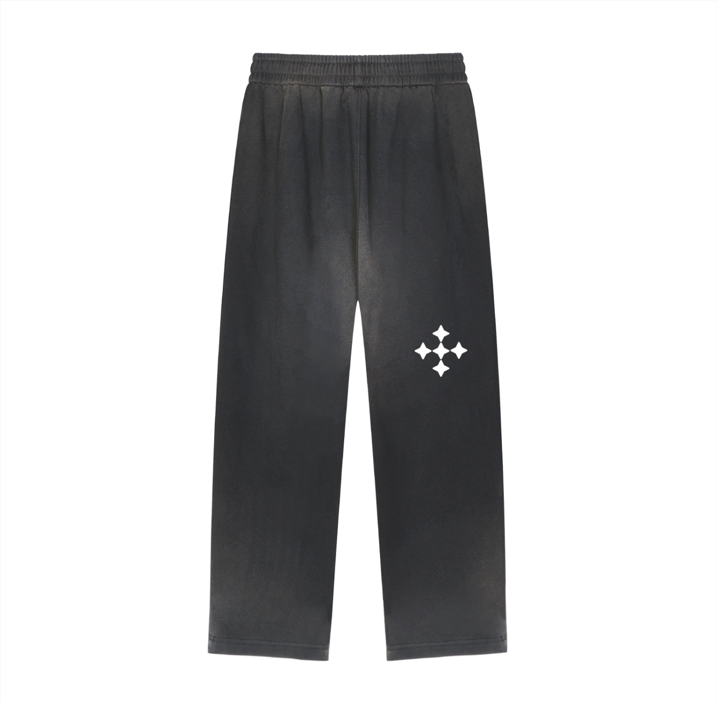 Sun Fade Raw Edge Straight-Leg Sweatpants