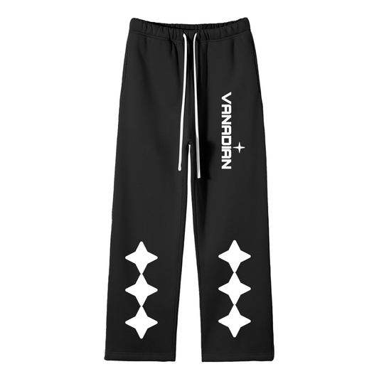 Streetwear Unisex Solid Color Fleece Straight Leg Pants