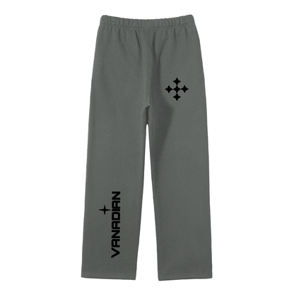 Streetwear Unisex Solid Color Fleece Straight Leg Pants