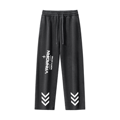 Frayed Enzyme Washed Fleece Sweatpants