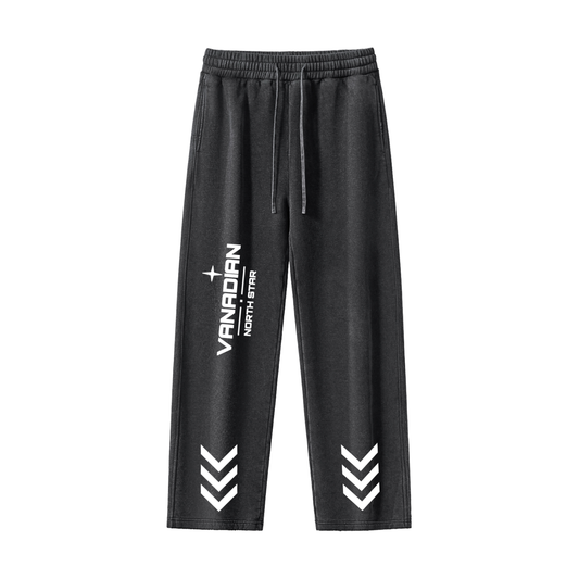 Frayed Enzyme Washed Fleece Sweatpants