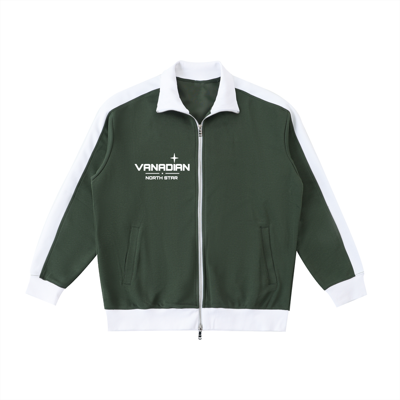 Contrast Trim Stand Collar Jacket